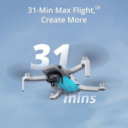 DJI Mini 4K, Drone with 4K UHD Camera for Adults, Under 249 g, 3-Axis Gimbal Stabilization, 10km Video Transmission, Auto Return, Wind Resistance, 1 Battery for 31-Min Max Flight Time, Intelligent